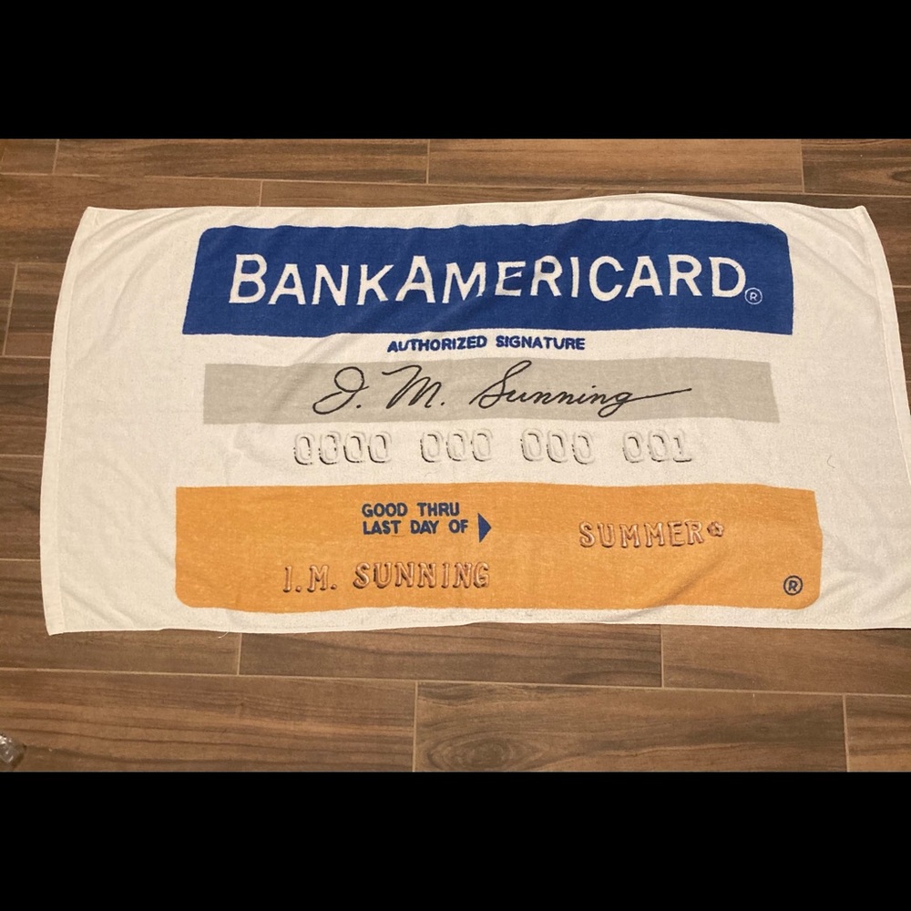 Vintage Bank Of America Summer Beach Towel